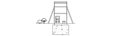 End View steel through truss diagram end view
