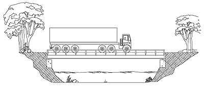 Side View standard composite beam bridge diagram side view