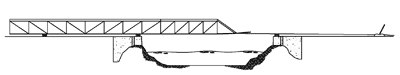 bridge under construction over truss bridge construction