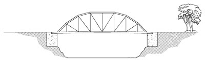 bridge under construction steel through truss diagram under constuction